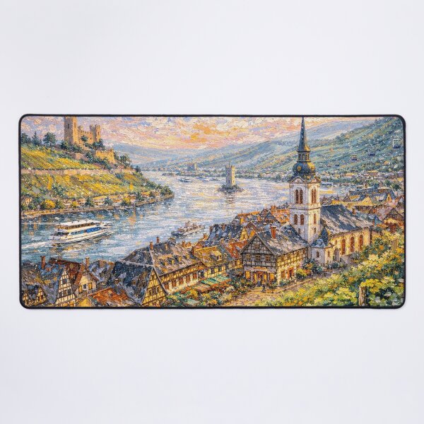 Item preview, A painting of Rüdesheim am Rhein, Germany – A Beautiful place in Europe. designed and sold by GalleryKauffeld.