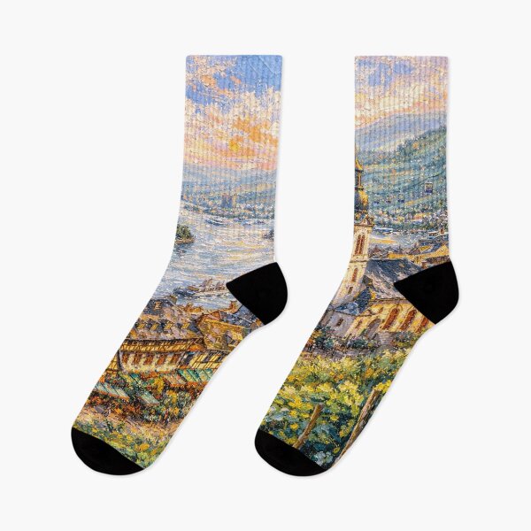 Item preview, A painting of Rüdesheim am Rhein, Germany – A Beautiful place in Europe. designed and sold by GalleryKauffeld.