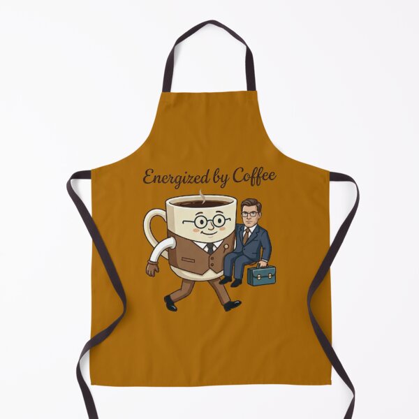 Item preview, Energized By Coffee - Funny Businessman Coffee Mug Art designed and sold by Northern Glow Art.