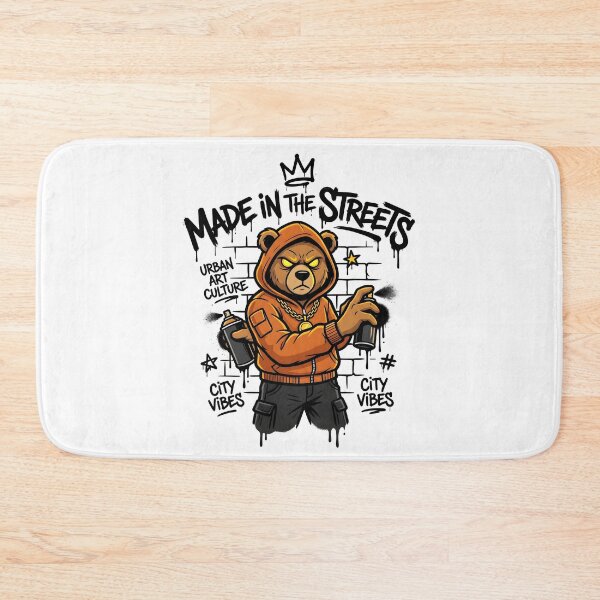 Item preview, Street Art Bear Graffiti – Urban Streetwear Spray Paint Design designed and sold by StickerNestYou.