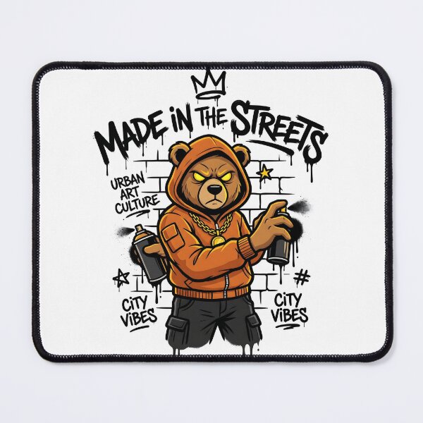 Item preview, Street Art Bear Graffiti – Urban Streetwear Spray Paint Design designed and sold by StickerNestYou.