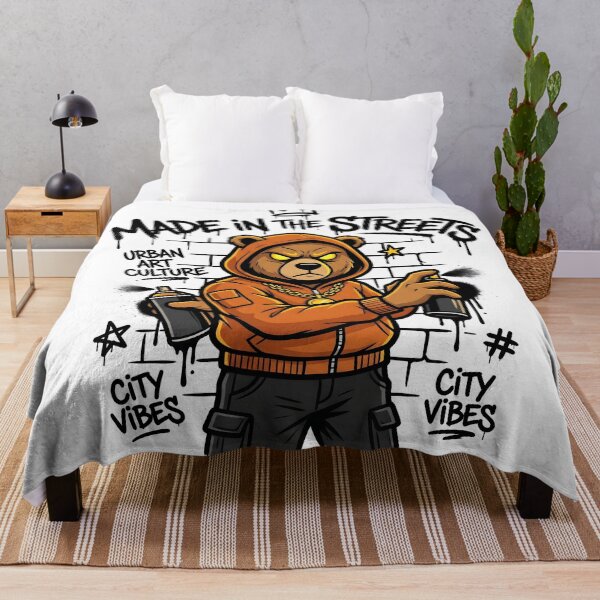 Item preview, Street Art Bear Graffiti – Urban Streetwear Spray Paint Design designed and sold by StickerNestYou.