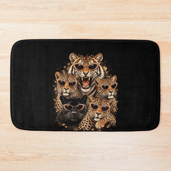 Item preview, Cool Wild Cats Wearing Sunglasses – Funny Tiger Leopard Panther Cat Lover Design designed and sold by PosiMCreations.