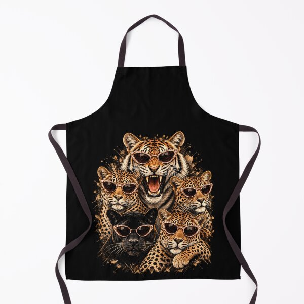 Item preview, Cool Wild Cats Wearing Sunglasses – Funny Tiger Leopard Panther Cat Lover Design designed and sold by PosiMCreations.
