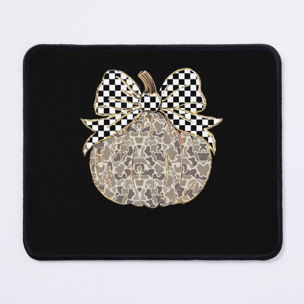 Item preview, Camouflage Pumpkin with Checkered Bow designed and sold by DarylPope.