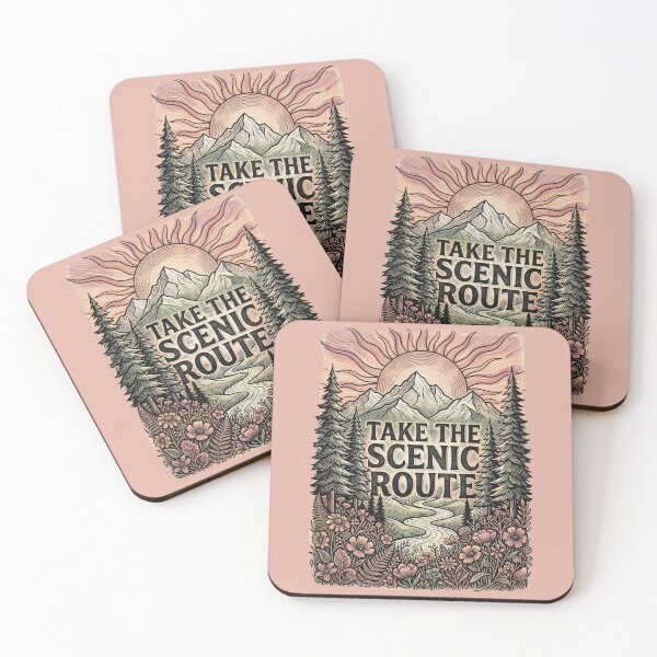 Item preview, Take The Scenic Route Vintage Mountain Landscape designed and sold by Paolo-Bandal.