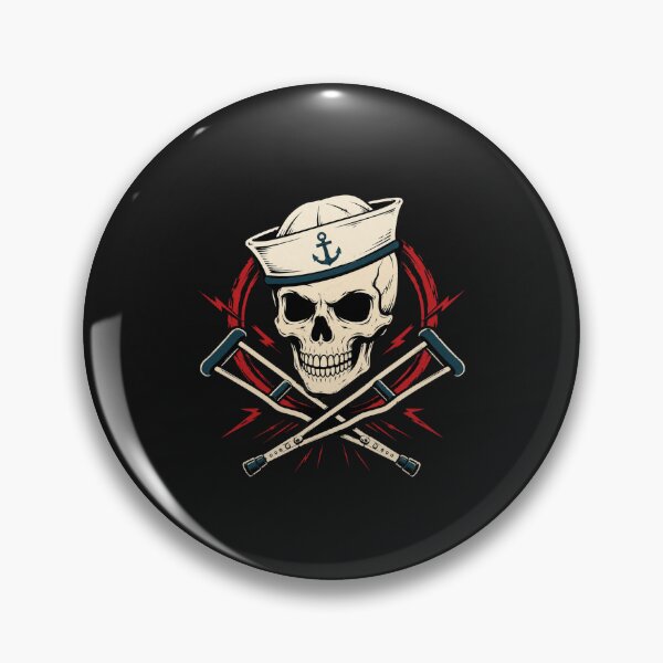 Item preview, Vintage Sailor Skull Crossbones designed and sold by ClotheDesigng.