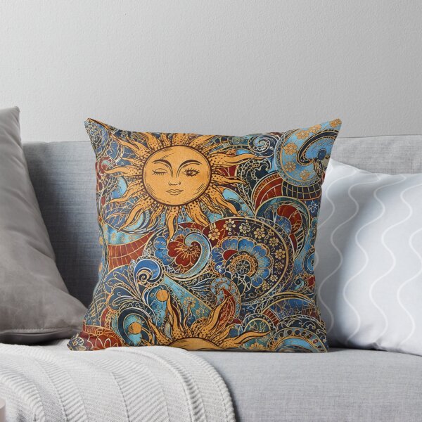 Item preview, Celestial Sun Moon Stars Patchwork | Vintage Cosmic Astrology Collage designed and sold by flowerpower999.