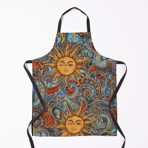 Item preview, Celestial Sun Moon Stars Patchwork | Vintage Cosmic Astrology Collage designed and sold by flowerpower999.