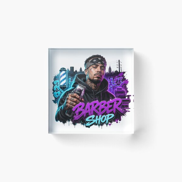 Item preview, Purple Neon Barber Shop Graffiti Streetwear designed and sold by Barber MD Culture.