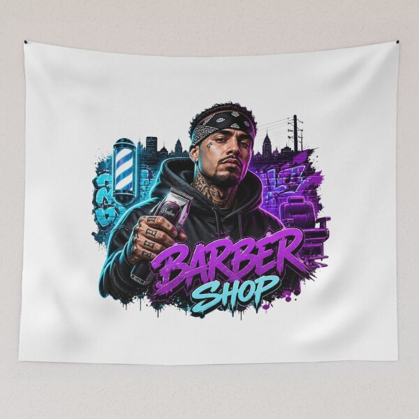 Item preview, Purple Neon Barber Shop Graffiti Streetwear designed and sold by Barber MD Culture.
