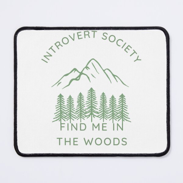 Item preview, Introvert Society Find Me in the Woods Sage Green Line Art Nature Graphic designed and sold by DecibelDecor034.