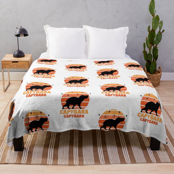 Item preview, Capybara Retro Sunset Animal Silhouette designed and sold by chatzous.