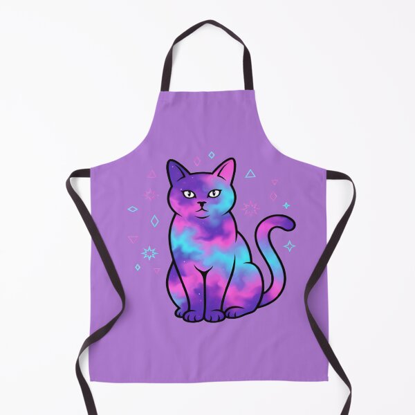 Item preview, Cosmic Galaxy Cat Neon Magic Cute Feline Art designed and sold by DailySparks.