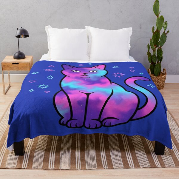 Item preview, Cosmic Galaxy Cat Neon Magic Cute Feline Art designed and sold by DailySparks.
