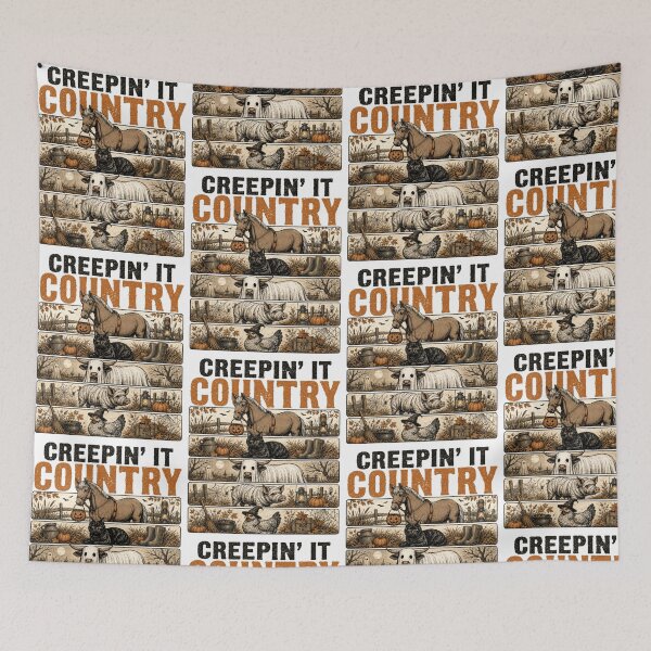 Item preview, Creepin' It Country Halloween Farm Scene designed and sold by cerima.