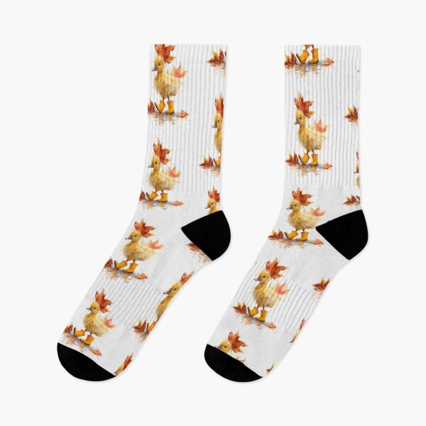 Item preview, Autumn Duck – Yellow Rain Boots Watercolor designed and sold by Helenaphotoart.