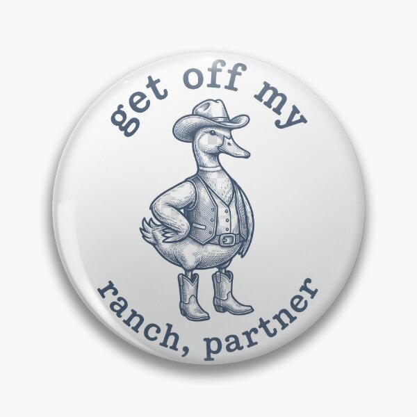 Item preview, Get Off My Ranch, Partner – Funny Cowboy Duck Western Design designed and sold by StickerNestYou.