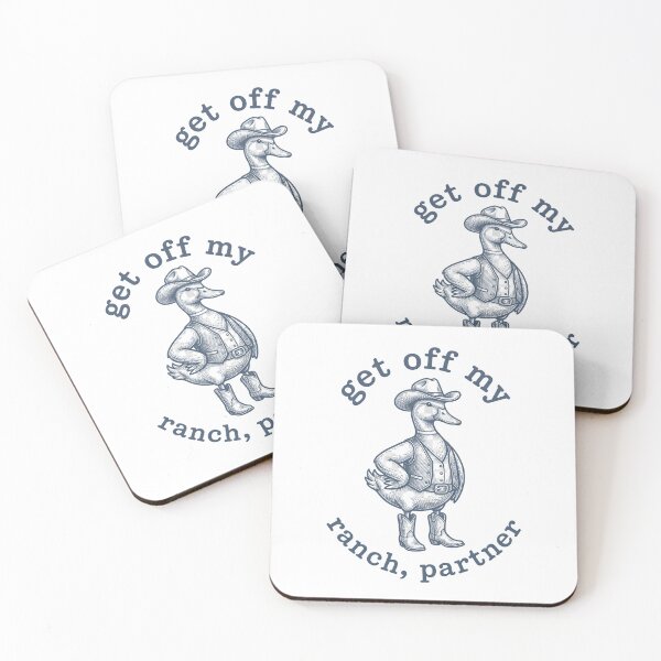 Item preview, Get Off My Ranch, Partner – Funny Cowboy Duck Western Design designed and sold by StickerNestYou.