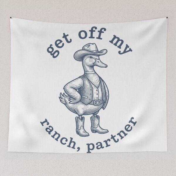 Item preview, Get Off My Ranch, Partner – Funny Cowboy Duck Western Design designed and sold by StickerNestYou.