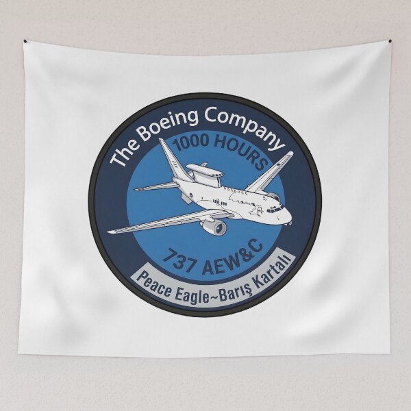 Item preview, Boeing 737 AEW&C Peace Eagle 1000 Flight Hours Patch designed and sold by CharlieDesings.