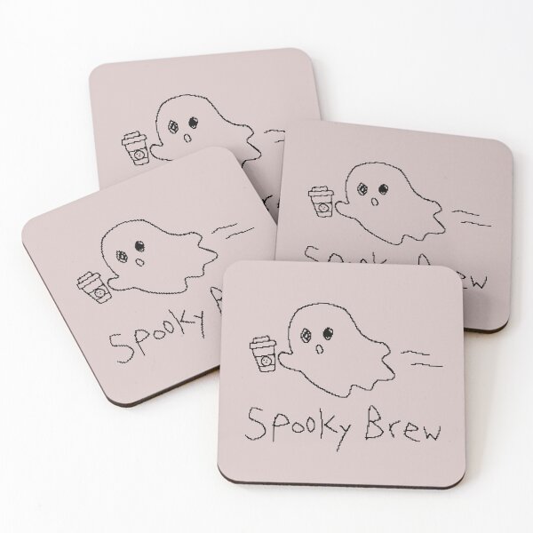 Item preview, Spooky Brew - Floating Ghost with Coffee Takeout Cup Graphic T-Shirt designed and sold by ManggaeJM.