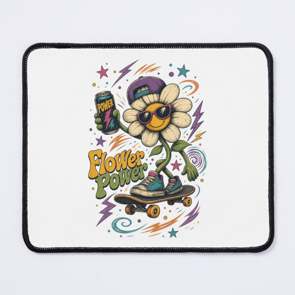 Item preview, Flower Power Skater – Cool retro flower designed and sold by Radixbarny.