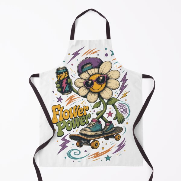 Aperçu de l'œuvre Patineuse Flower Power – Fleur rétro cool créée et vendue par Radixbarny.