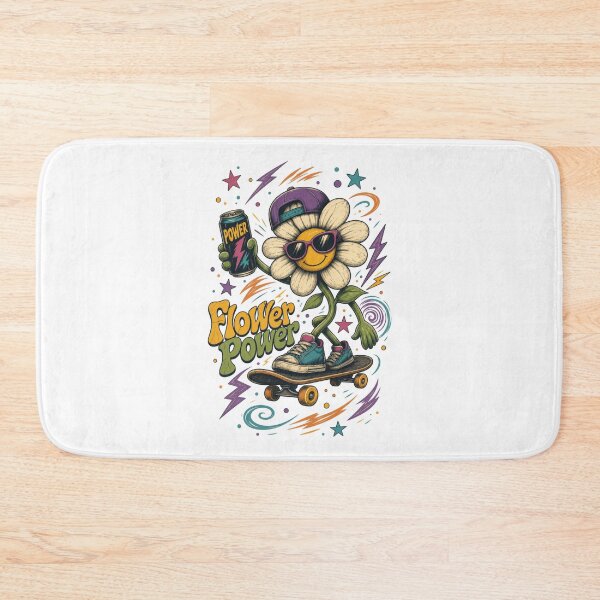 Item preview, Flower Power Skater – Cool retro flower designed and sold by Radixbarny.