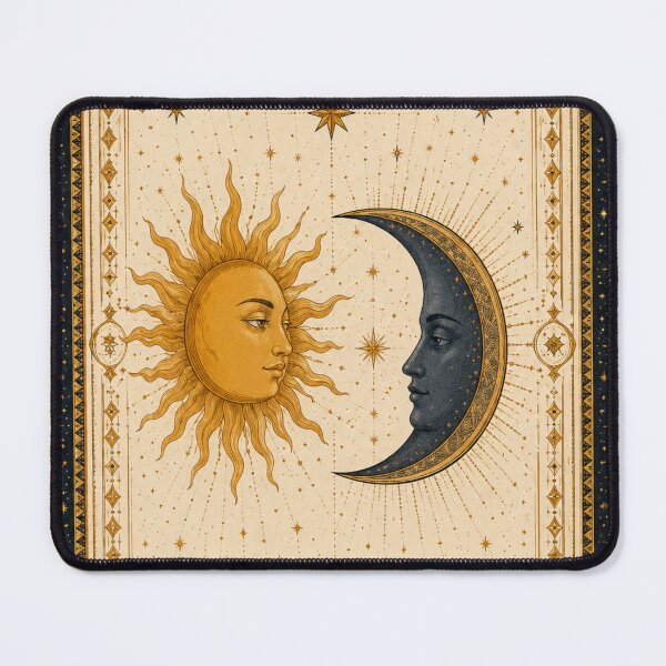 Item preview, Celestial Sun Moon Stars Patchwork | Vintage Cosmic Astrology Collage designed and sold by flowerpower999.
