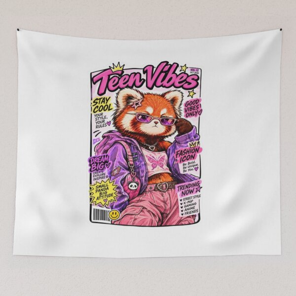 Item preview, Trendy Red Panda Teen Magazine Cover designed and sold by Snurly.
