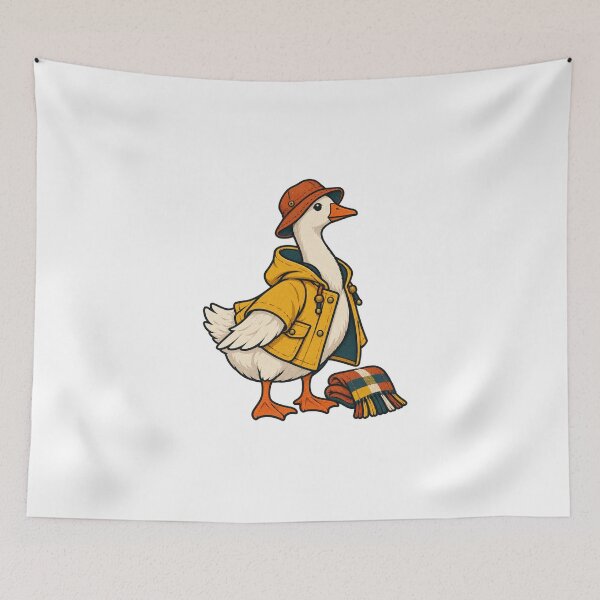 Item preview, Autumn Porch Goose Outfit for Seasonal Decor Fans designed and sold by UrbanCanvvas.