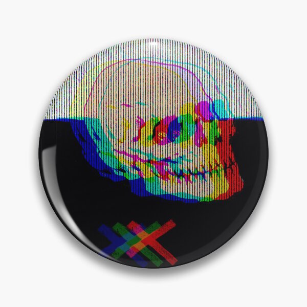 Item preview, Rainbow Glitch Skull with Colorful X designed and sold by MikZviagin.
