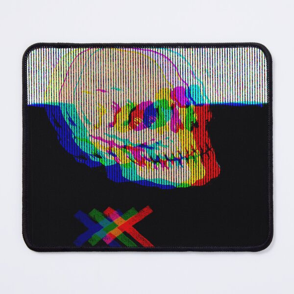 Item preview, Rainbow Glitch Skull with Colorful X designed and sold by MikZviagin.