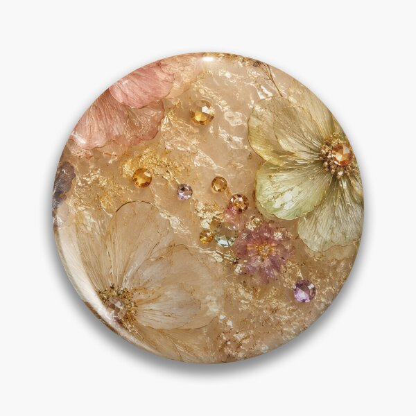 Item preview, Elegant Pressed Floral Phone Case, Golden Botanical Flowers, Blush Pink Crystal Gems, Romantic Cottagecore Floral Aesthetic Gift designed and sold by NoorNestCo.