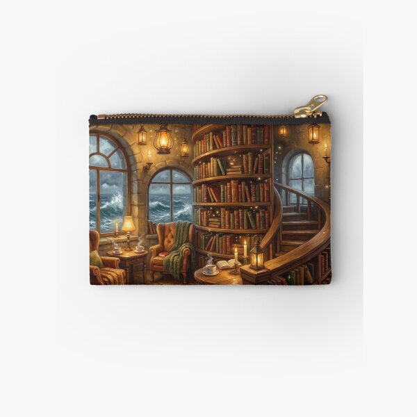 Item preview, Lighthouse Library | Coastal Fantasy Reading Room Wall Art designed and sold by SebastianSpace.
