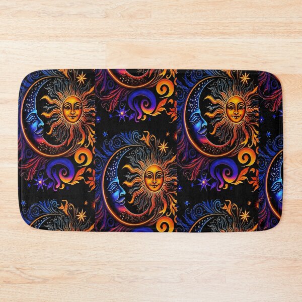 Item preview, Celestial Sun Moon Stars Patchwork | Vintage Cosmic Astrology Collage designed and sold by flowerpower999.