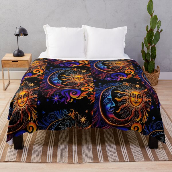 Item preview, Celestial Sun Moon Stars Patchwork | Vintage Cosmic Astrology Collage designed and sold by flowerpower999.