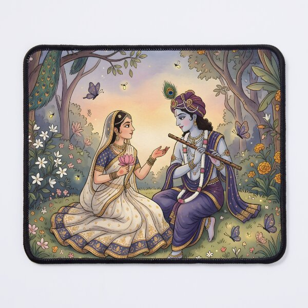 Item preview, Radha Krishna in Vrindavan designed and sold by hutofdesigns.