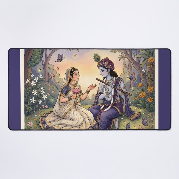 Item preview, Radha Krishna in Vrindavan designed and sold by hutofdesigns.