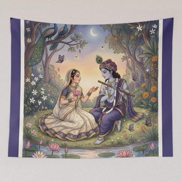 Item preview, Radha Krishna en Vrindavan designed and sold by hutofdesigns.