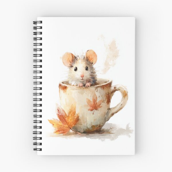 Item preview, Cozy Autumn Mouse in a Coffee Cup designed and sold by Helenaphotoart.