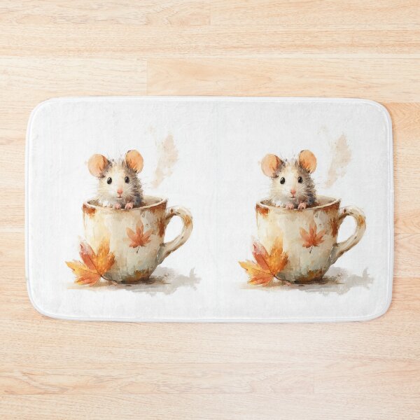 Item preview, Cozy Autumn Mouse in a Coffee Cup designed and sold by Helenaphotoart.