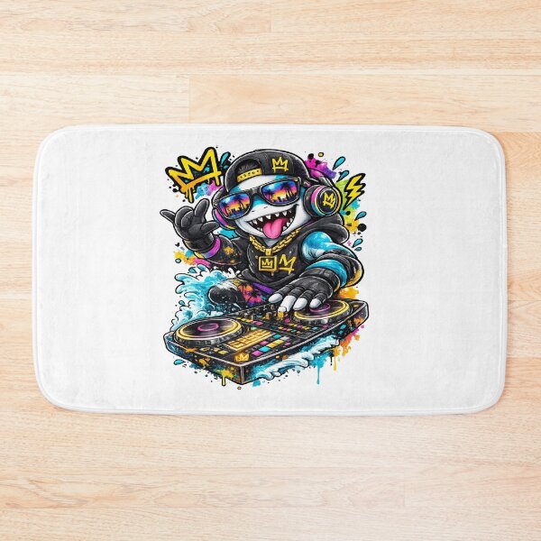 Item preview, DJ Shark Graffiti Music Streetwear Art designed and sold by JMDG Studio.