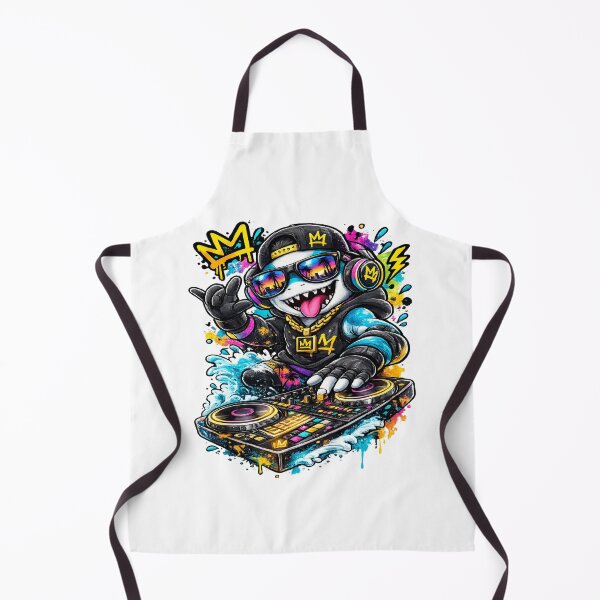 Item preview, DJ Shark Graffiti Music Streetwear Art designed and sold by JMDG Studio.
