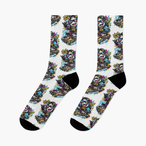 Item preview, DJ Shark Graffiti Music Streetwear Art designed and sold by JMDG Studio.