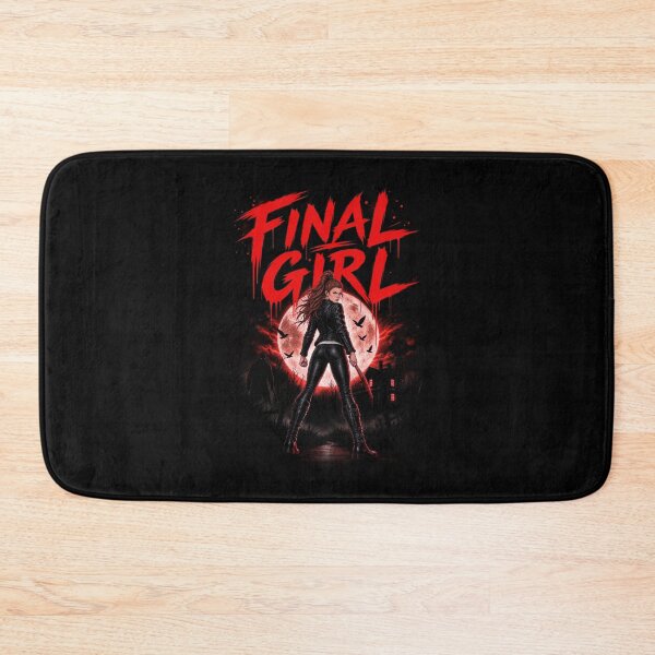 Item preview, Final Girl Horror Survivor Spooky Slasher Girl with Bats and Red Gothic designed and sold by ViniBall.