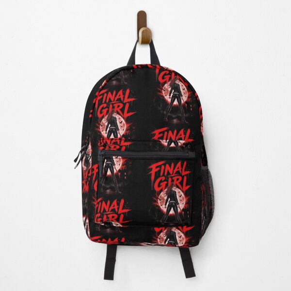 Item preview, Final Girl Horror Survivor Spooky Slasher Girl with Bats and Red Gothic designed and sold by ViniBall.