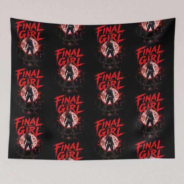 Item preview, Final Girl Horror Survivor Spooky Slasher Girl with Bats and Red Gothic designed and sold by ViniBall.