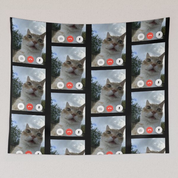Item preview, Funny Cat Video Call Meme Design designed and sold by cerima.